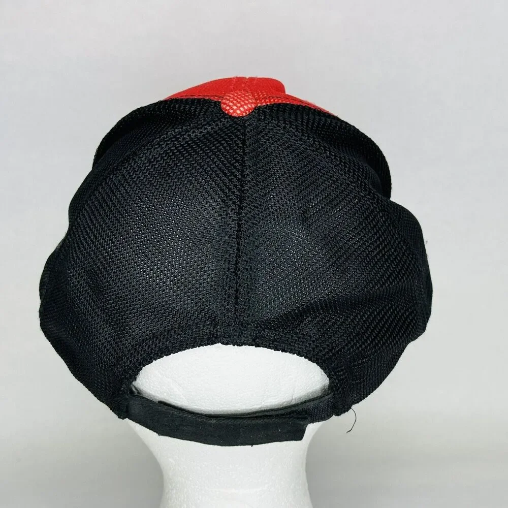 Snap-On Tools‎ Adjustable Strap Back Red Black Mesh Overlay Cap Hat